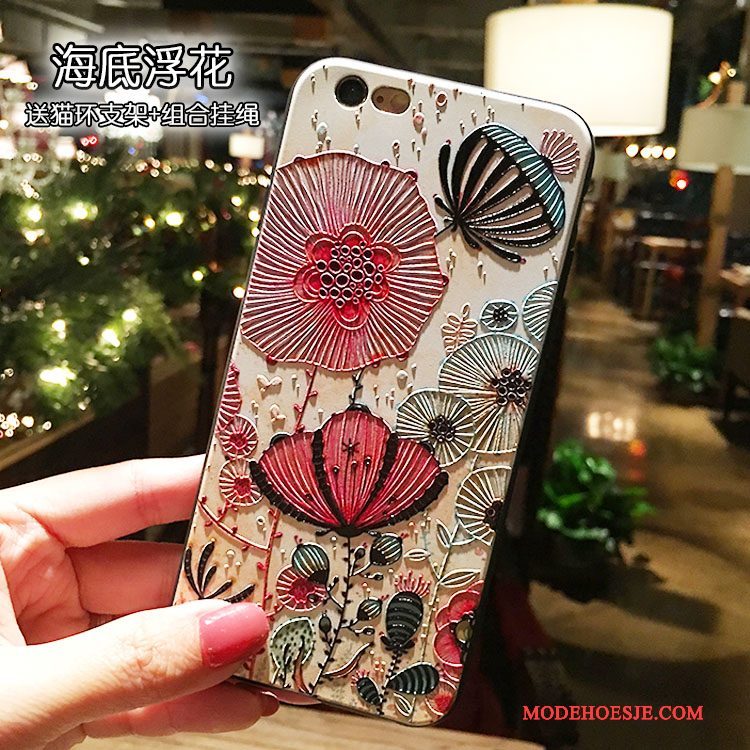 Hoesje iPhone 6/6s Siliconen Schrobben Ring, Hoes iPhone 6/6s Kleur Hangertelefoon