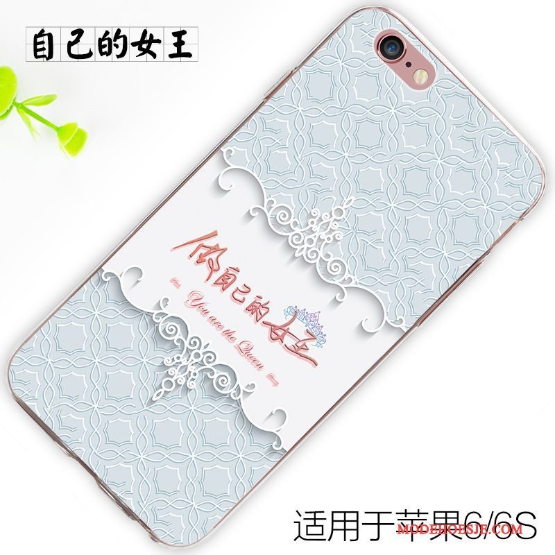 Hoesje iPhone 6/6s Siliconen Telefoon Persoonlijk, Hoes iPhone 6/6s Bescherming Zwart