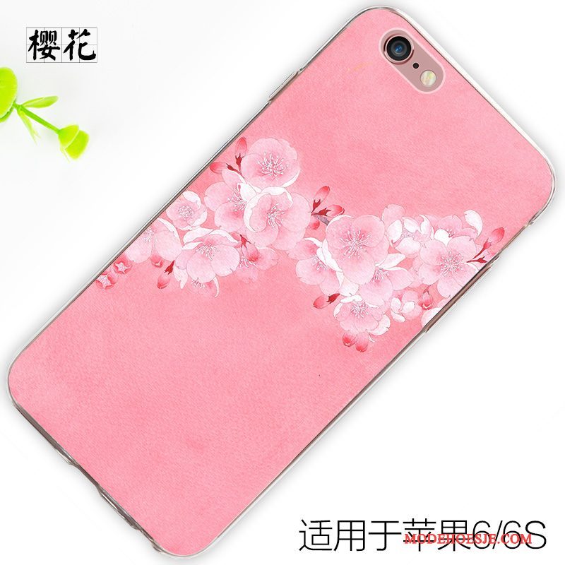 Hoesje iPhone 6/6s Siliconen Telefoon Persoonlijk, Hoes iPhone 6/6s Bescherming Zwart