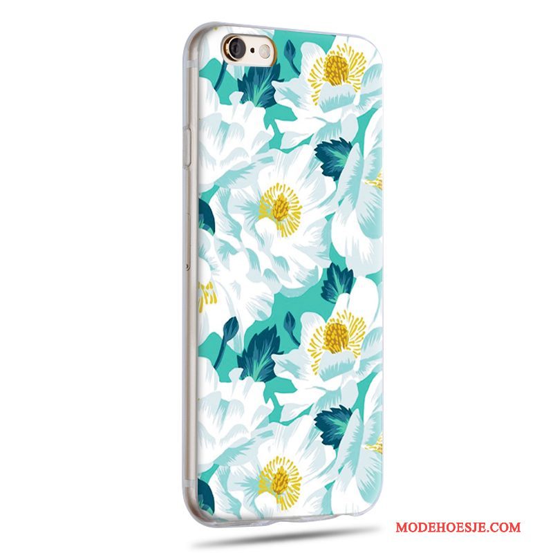 Hoesje iPhone 6/6s Spotprent Blauw Dun, Hoes iPhone 6/6s Siliconen Telefoon