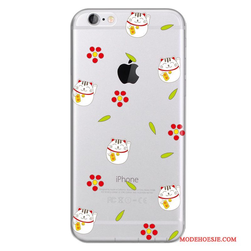 Hoesje iPhone 6/6s Spotprent Blauw Dun, Hoes iPhone 6/6s Siliconen Telefoon