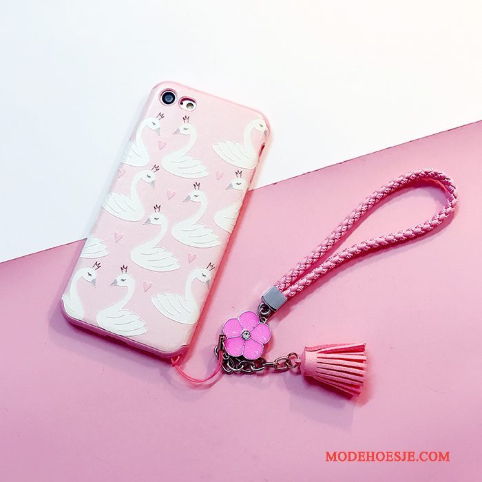 Hoesje iPhone 6/6s Spotprent Mooietelefoon, Hoes iPhone 6/6s Zacht Roze Anti-fall