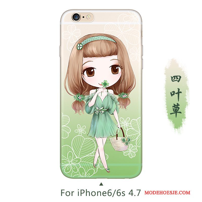 Hoesje iPhone 6/6s Spotprent Trend Groen, Hoes iPhone 6/6s Scheppend Persoonlijktelefoon