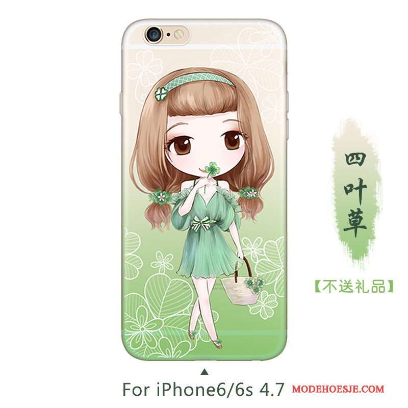 Hoesje iPhone 6/6s Spotprent Trend Groen, Hoes iPhone 6/6s Scheppend Persoonlijktelefoon