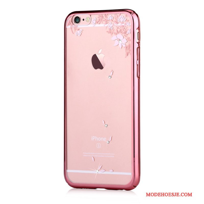 Hoesje iPhone 6/6s Strass Goudtelefoon, Hoes iPhone 6/6s Bescherming Hard Nieuw