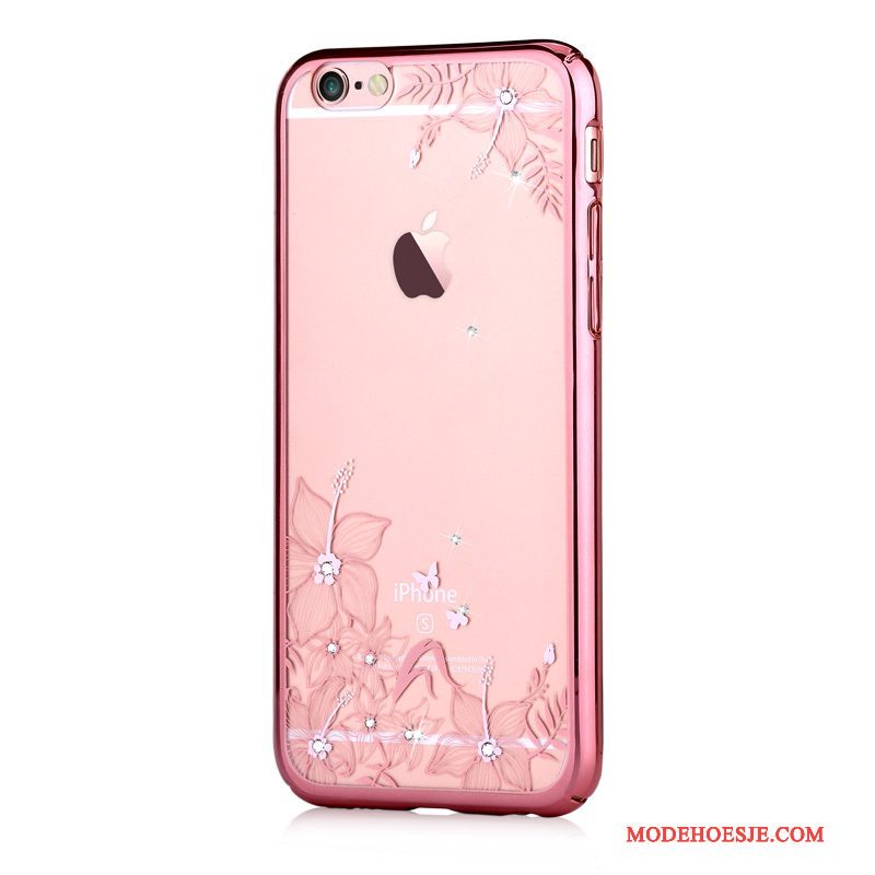 Hoesje iPhone 6/6s Strass Goudtelefoon, Hoes iPhone 6/6s Bescherming Hard Nieuw