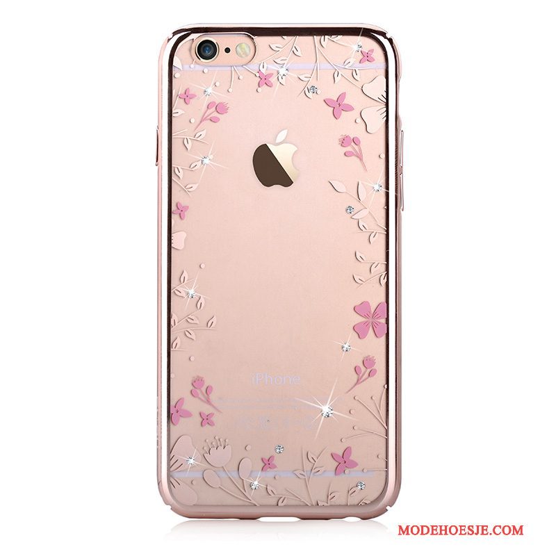 Hoesje iPhone 6/6s Strass Goudtelefoon, Hoes iPhone 6/6s Bescherming Hard Nieuw