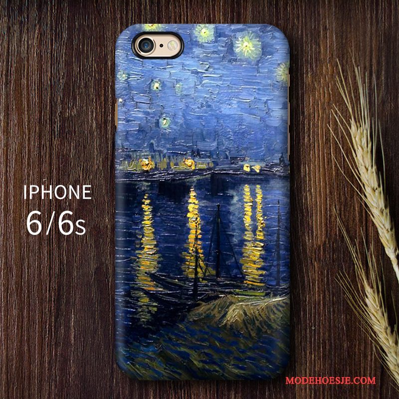 Hoesje iPhone 6/6s Vintage Sterrenhemel Hoge, Hoes iPhone 6/6s Bescherming Schrobben Kunst