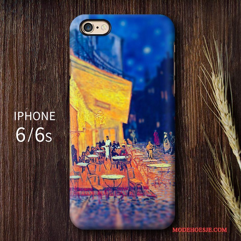 Hoesje iPhone 6/6s Vintage Sterrenhemel Hoge, Hoes iPhone 6/6s Bescherming Schrobben Kunst