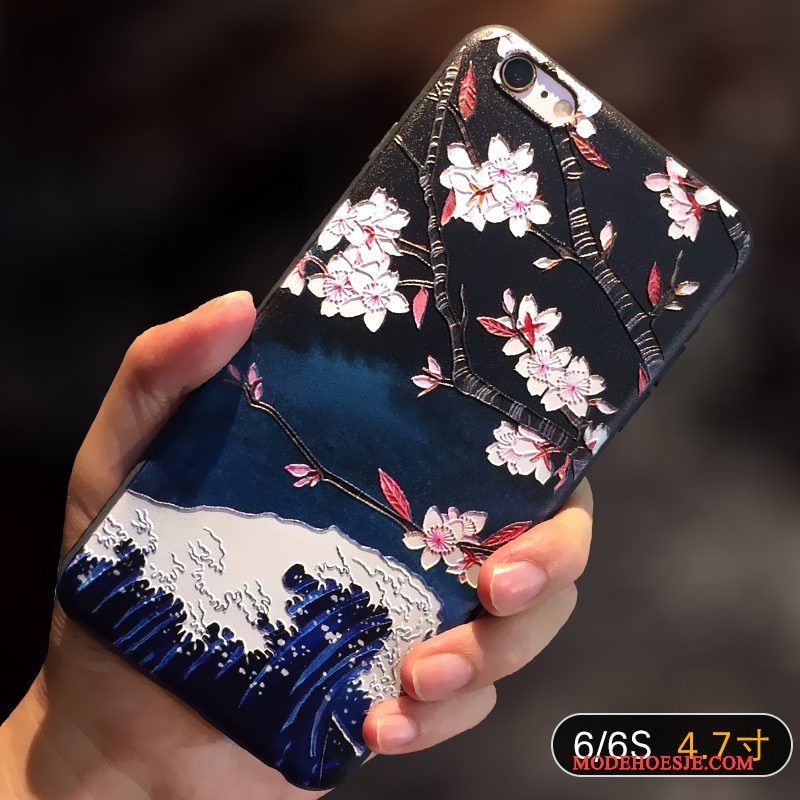 Hoesje iPhone 6/6s Zacht Anti-fall Roze, Hoes iPhone 6/6s Siliconen Dun Geel