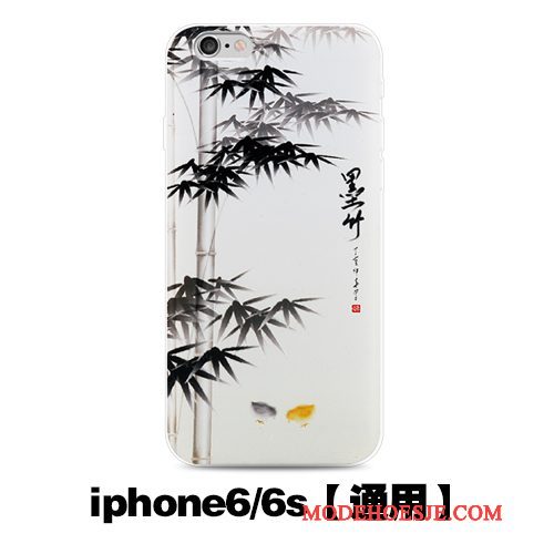 Hoesje iPhone 6/6s Zacht Anti-fall Wit, Hoes iPhone 6/6s Bescherming Chinese Stijltelefoon