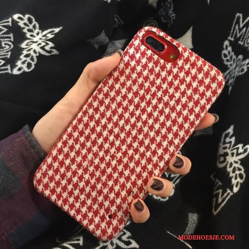 Hoesje iPhone 6/6s Zacht Doek Flanel, Hoes iPhone 6/6s Scheppend Fluweel Zwart