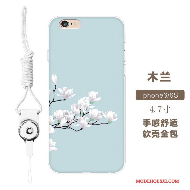 Hoesje iPhone 6/6s Zacht Dun Goud, Hoes iPhone 6/6s Siliconen Patroon Persoonlijk