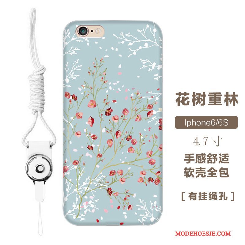 Hoesje iPhone 6/6s Zacht Dun Goud, Hoes iPhone 6/6s Siliconen Patroon Persoonlijk