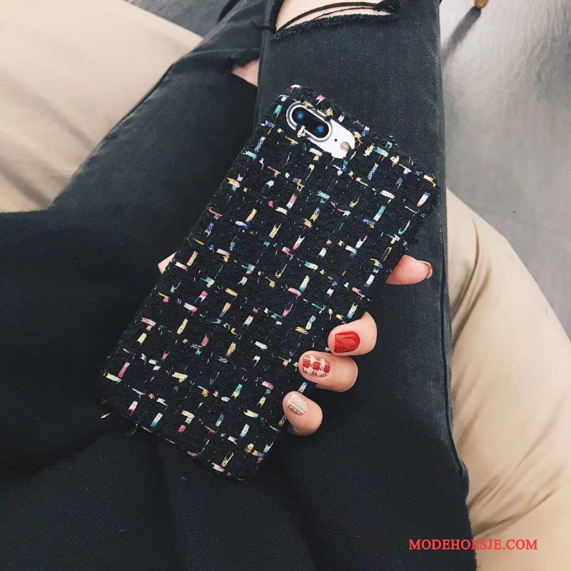 Hoesje iPhone 6/6s Zacht Geruit Mini, Hoes iPhone 6/6s Brits Roze
