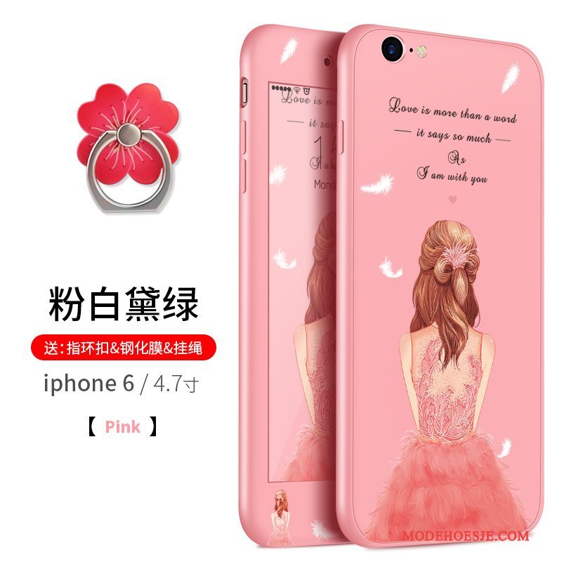 Hoesje iPhone 6/6s Zacht Grotetelefoon, Hoes iPhone 6/6s Zakken Hanger Rood