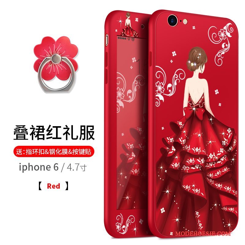 Hoesje iPhone 6/6s Zacht Grotetelefoon, Hoes iPhone 6/6s Zakken Hanger Rood