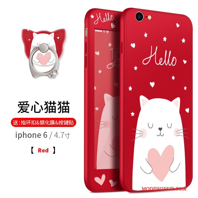 Hoesje iPhone 6/6s Zacht Grotetelefoon, Hoes iPhone 6/6s Zakken Hanger Rood