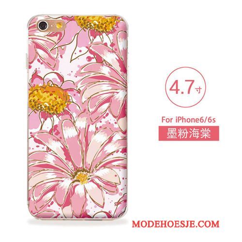 Hoesje iPhone 6/6s Zacht Kunsttelefoon, Hoes iPhone 6/6s Siliconen Roze Nieuw