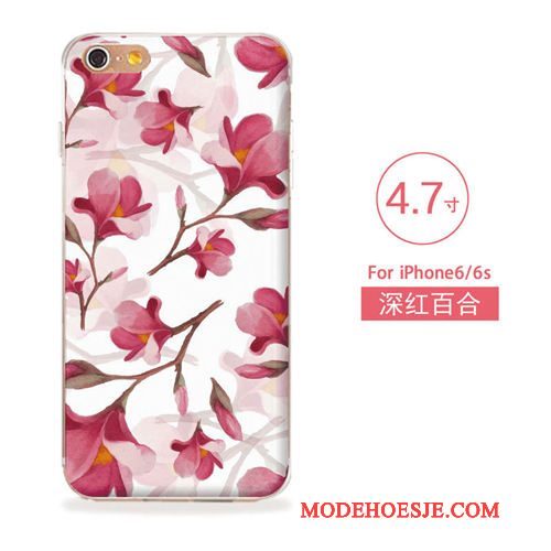 Hoesje iPhone 6/6s Zacht Kunsttelefoon, Hoes iPhone 6/6s Siliconen Roze Nieuw