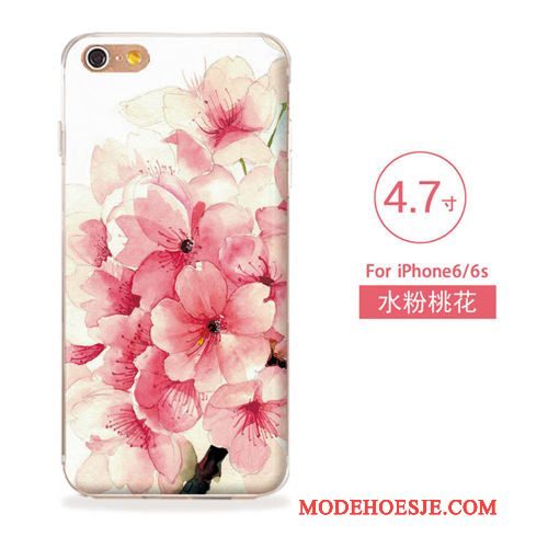 Hoesje iPhone 6/6s Zacht Kunsttelefoon, Hoes iPhone 6/6s Siliconen Roze Nieuw