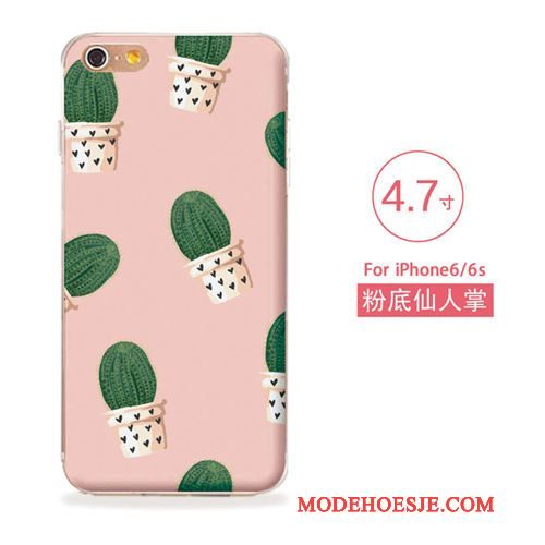 Hoesje iPhone 6/6s Zacht Kunsttelefoon, Hoes iPhone 6/6s Siliconen Roze Nieuw