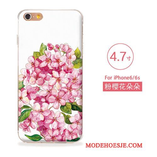 Hoesje iPhone 6/6s Zacht Kunsttelefoon, Hoes iPhone 6/6s Siliconen Roze Nieuw