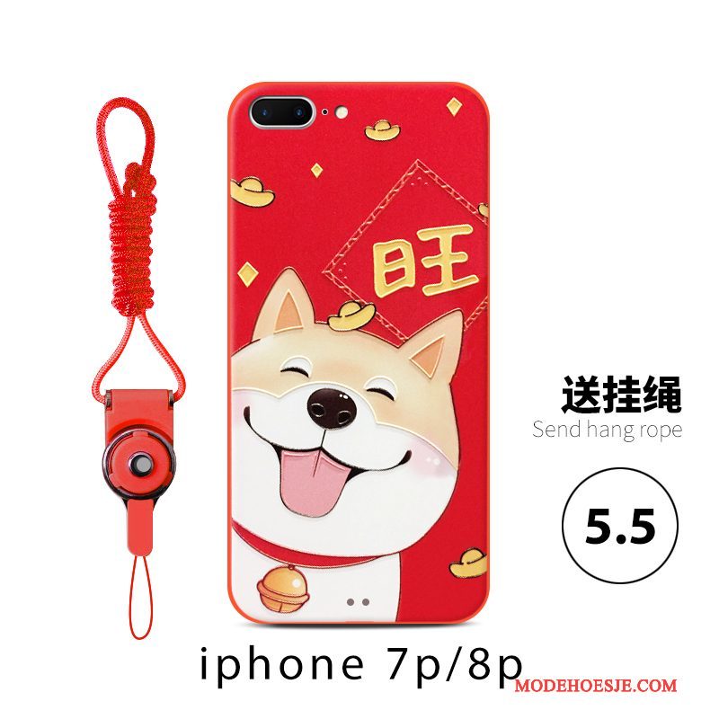 Hoesje iPhone 6/6s Zakken Lovers Rood, Hoes iPhone 6/6s Hond Anti-fall