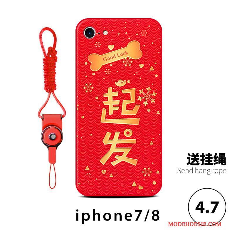 Hoesje iPhone 6/6s Zakken Lovers Rood, Hoes iPhone 6/6s Hond Anti-fall