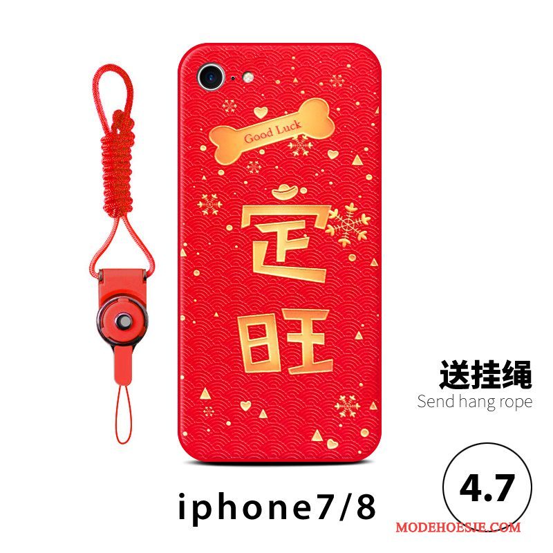 Hoesje iPhone 6/6s Zakken Lovers Rood, Hoes iPhone 6/6s Hond Anti-fall