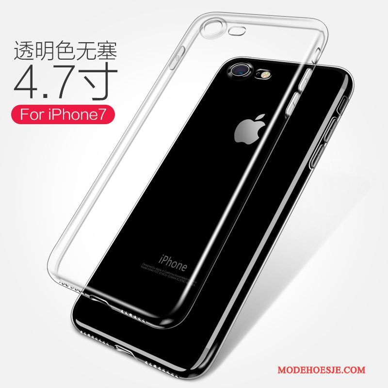 Hoesje iPhone 7 Bescherming Telefoon Anti-fall, Hoes iPhone 7 Zacht Doorzichtig Wit