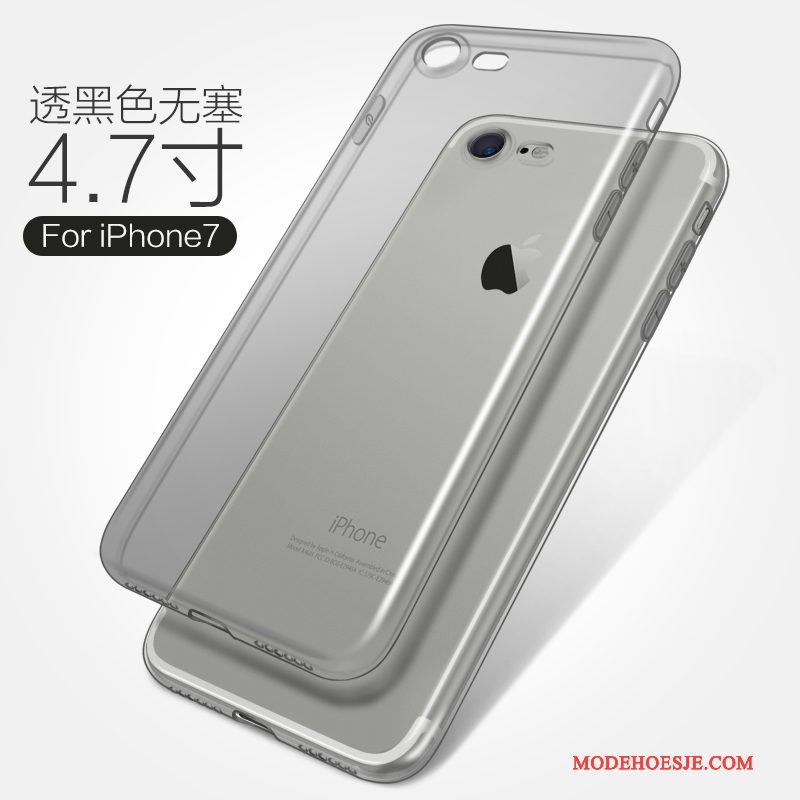 Hoesje iPhone 7 Bescherming Telefoon Anti-fall, Hoes iPhone 7 Zacht Doorzichtig Wit