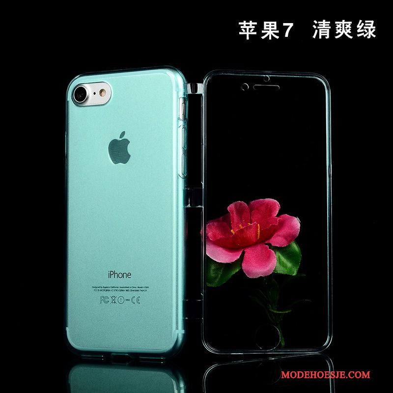 Hoesje iPhone 7 Bescherming Telefoon Persoonlijk, Hoes iPhone 7 Siliconen Anti-fall Blauw