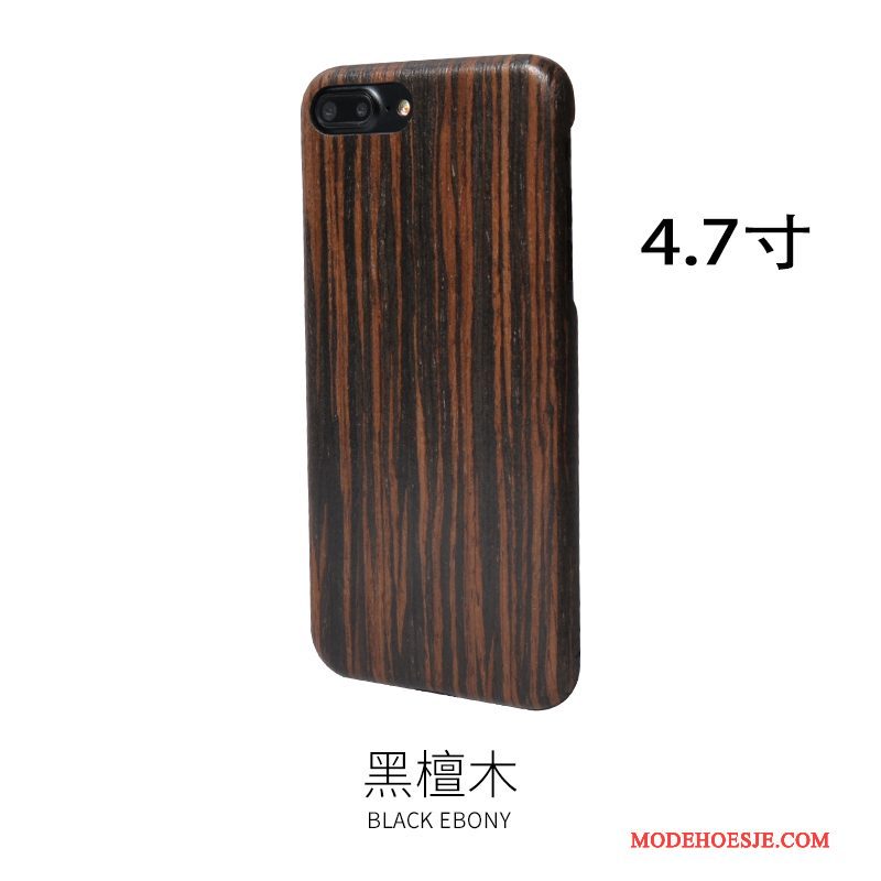 Hoesje iPhone 7 Hout Telefoon Massief Hout, Hoes iPhone 7 Bescherming Geel Voelen