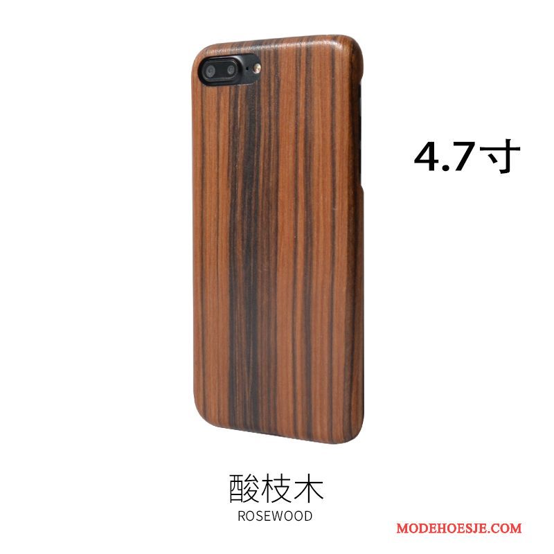 Hoesje iPhone 7 Hout Telefoon Massief Hout, Hoes iPhone 7 Bescherming Geel Voelen