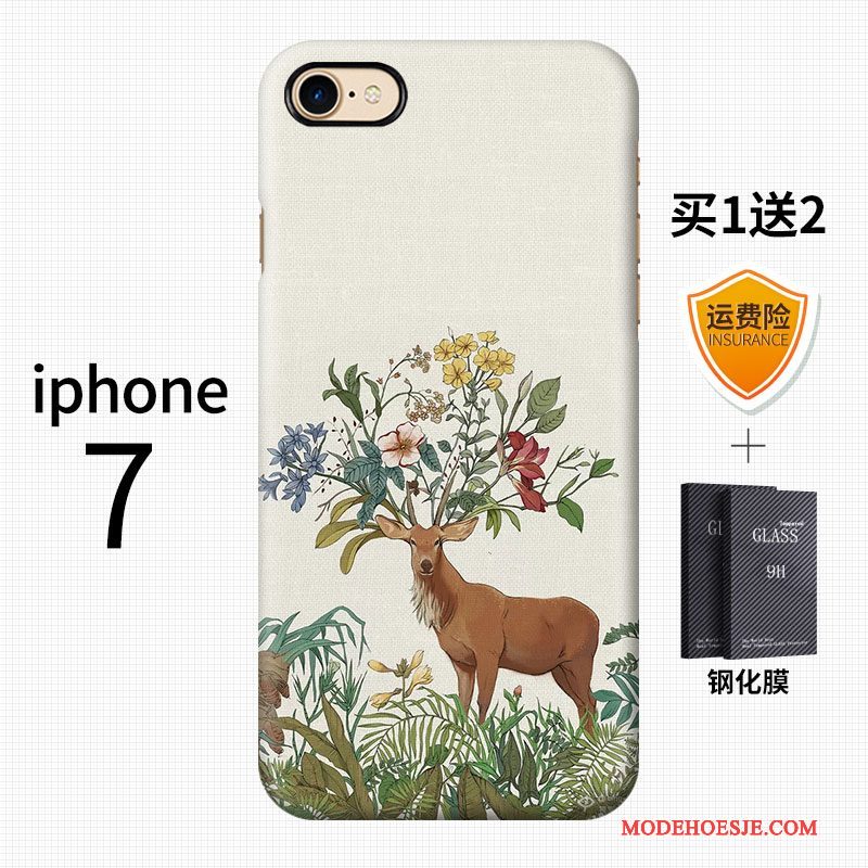 Hoesje iPhone 7 Kleur Kunst Kraan, Hoes iPhone 7 Vintage Chinese Stijltelefoon