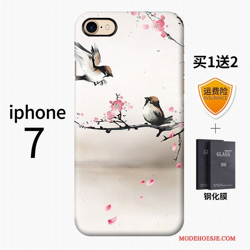 Hoesje iPhone 7 Kleur Kunst Kraan, Hoes iPhone 7 Vintage Chinese Stijltelefoon