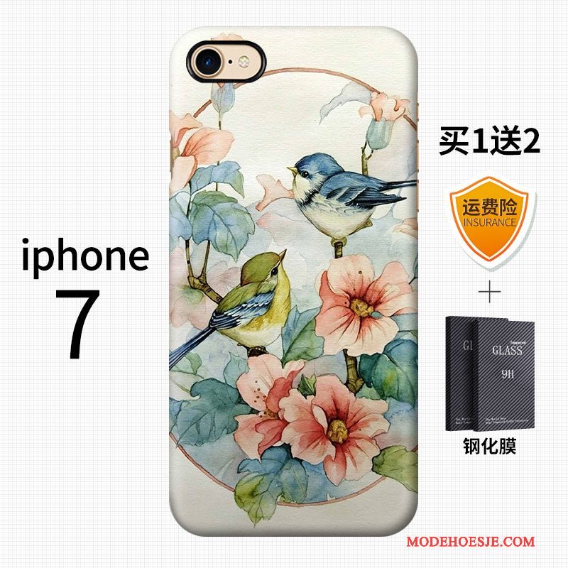 Hoesje iPhone 7 Kleur Kunst Kraan, Hoes iPhone 7 Vintage Chinese Stijltelefoon