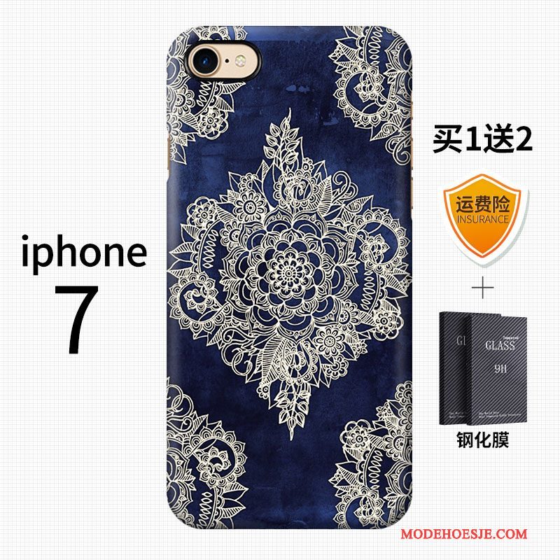 Hoesje iPhone 7 Kleur Kunst Kraan, Hoes iPhone 7 Vintage Chinese Stijltelefoon