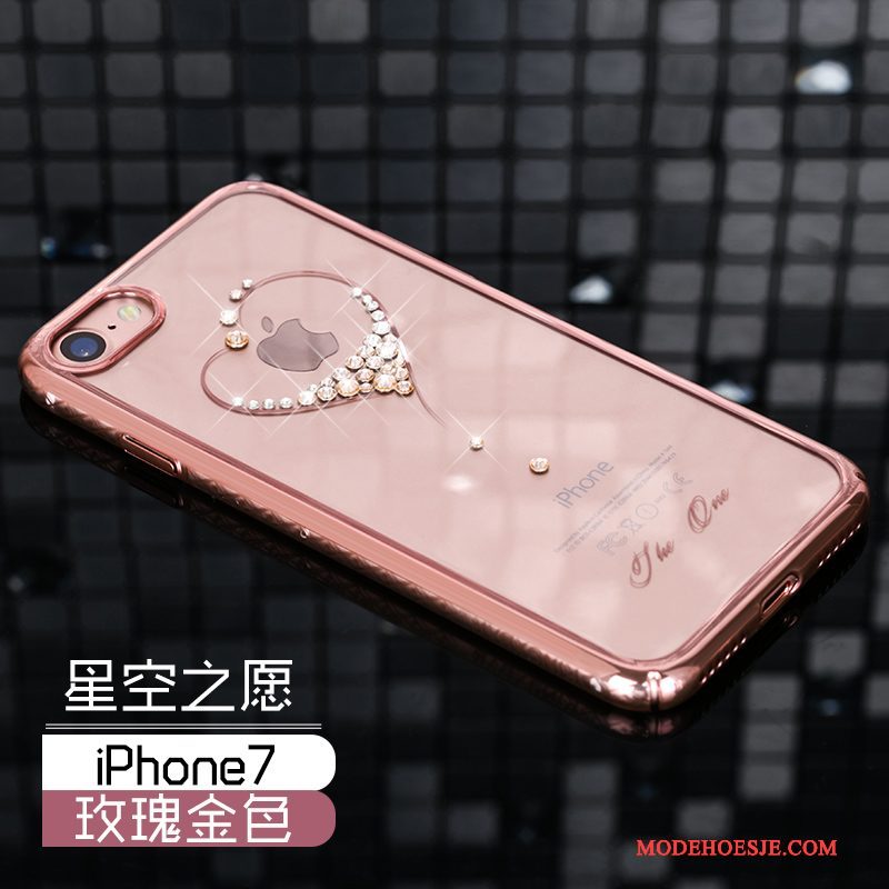 Hoesje iPhone 7 Luxe Dun Nieuw, Hoes iPhone 7 Strass Anti-fall Hard