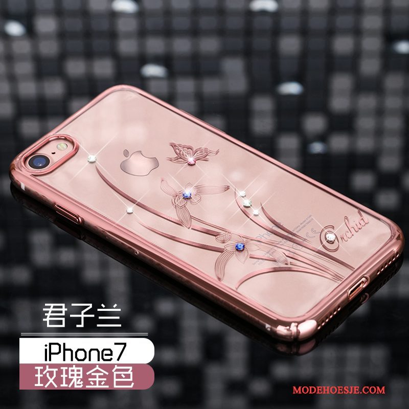 Hoesje iPhone 7 Luxe Dun Nieuw, Hoes iPhone 7 Strass Anti-fall Hard