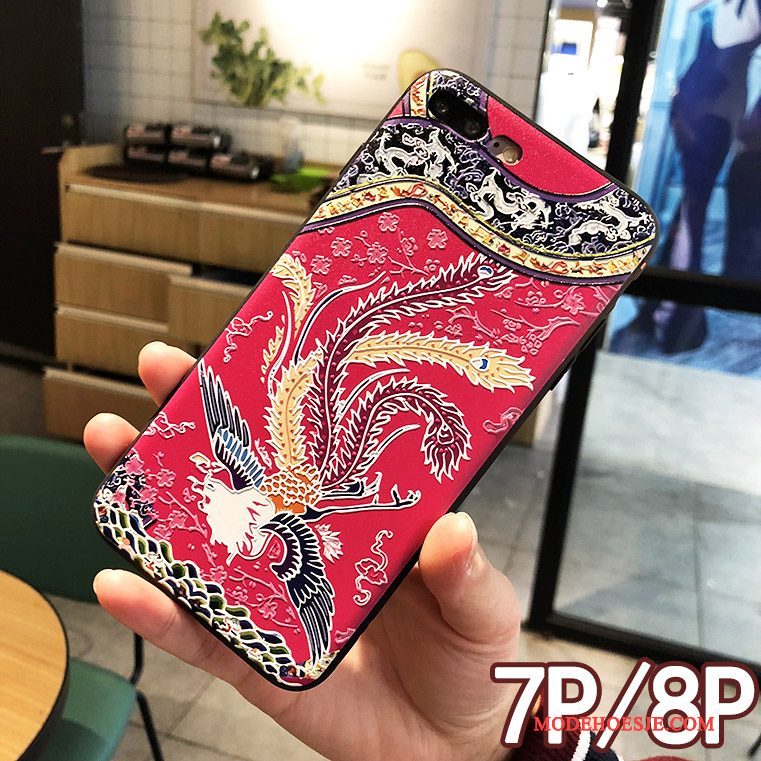 Hoesje iPhone 7 Plus Bescherming Telefoon Anti-fall, Hoes iPhone 7 Plus Zakken Nieuw Dragon Patroon