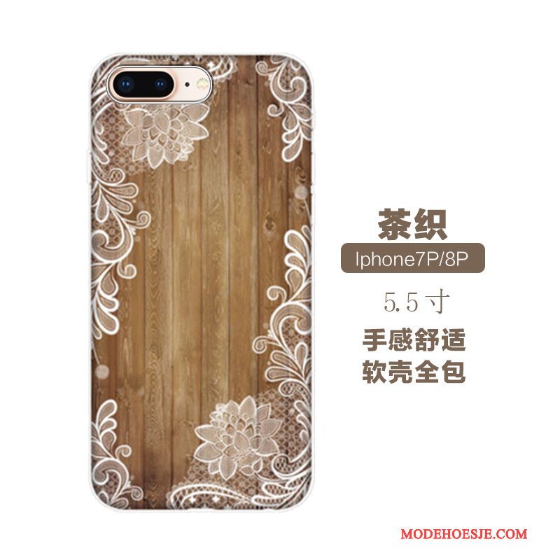 Hoesje iPhone 7 Plus Kleur Telefoon Chinese Stijl, Hoes iPhone 7 Plus Vintage Kunst Etnische