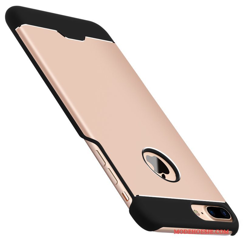 Hoesje iPhone 7 Plus Metaal Hard Wijnrood, Hoes iPhone 7 Plus Achterkleptelefoon