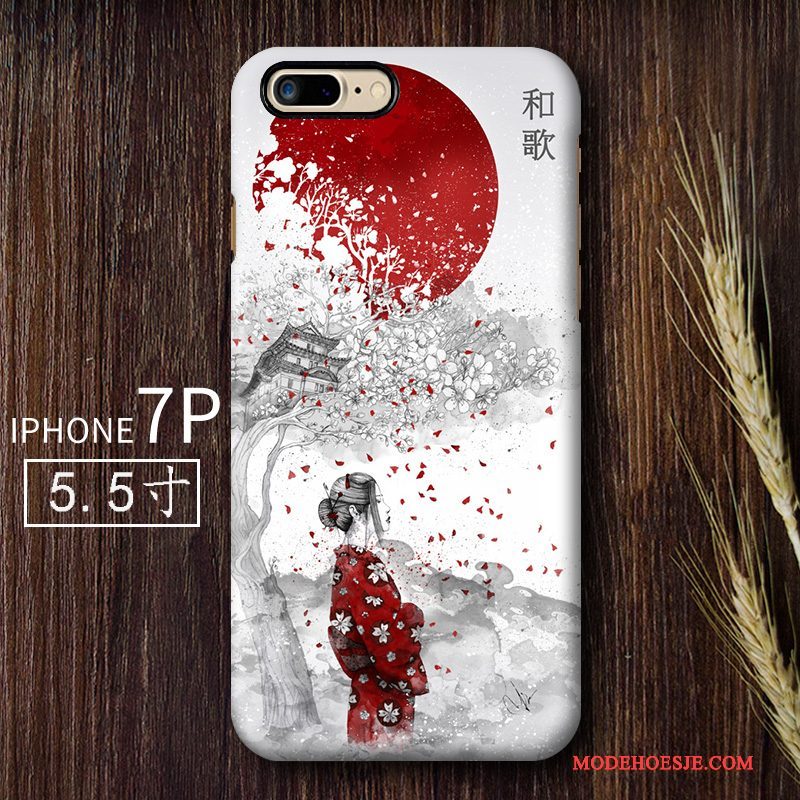 Hoesje iPhone 7 Plus Scheppend Kunst Hard, Hoes iPhone 7 Plus Wind Anti-fall