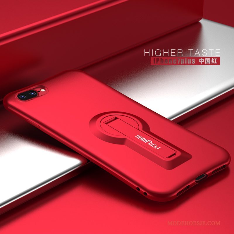 Hoesje iPhone 7 Plus Siliconen Rood Dun, Hoes iPhone 7 Plus Kleur Trendtelefoon