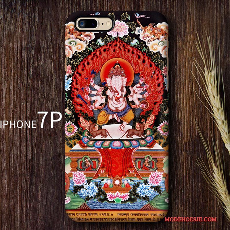 Hoesje iPhone 7 Plus Vintage Chinese Stijl Schrobben, Hoes iPhone 7 Plus Scheppend Kunsttelefoon