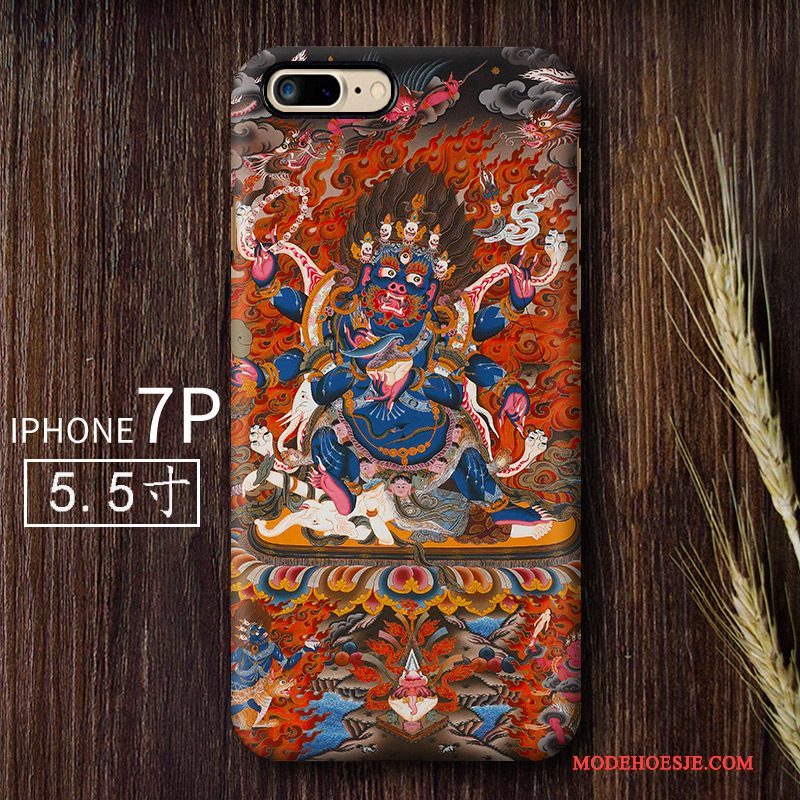 Hoesje iPhone 7 Plus Vintage Chinese Stijl Schrobben, Hoes iPhone 7 Plus Scheppend Kunsttelefoon