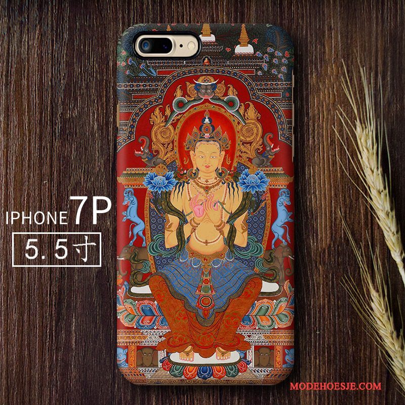 Hoesje iPhone 7 Plus Vintage Chinese Stijl Schrobben, Hoes iPhone 7 Plus Scheppend Kunsttelefoon