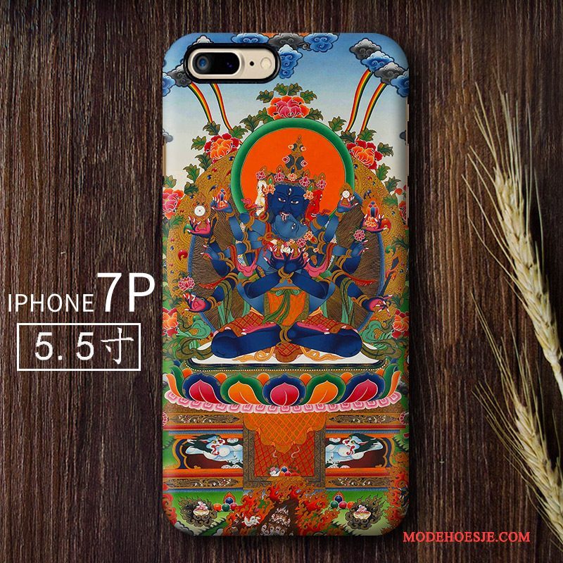 Hoesje iPhone 7 Plus Vintage Chinese Stijl Schrobben, Hoes iPhone 7 Plus Scheppend Kunsttelefoon